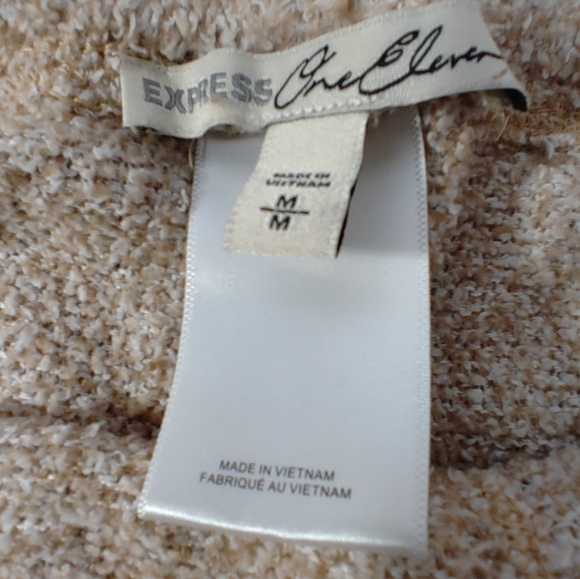 Express One Eleven Fuzzy Lounge Drawstring Fuzzy Cozy Pants M Beige - Picture 3 of 10